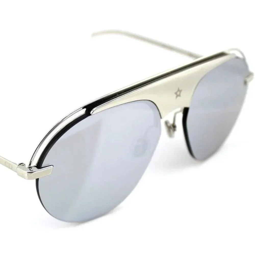 Dior Dio(r)evolution2 J5GQV Silver Grey Aviator Pilot Mirror Sunglasess